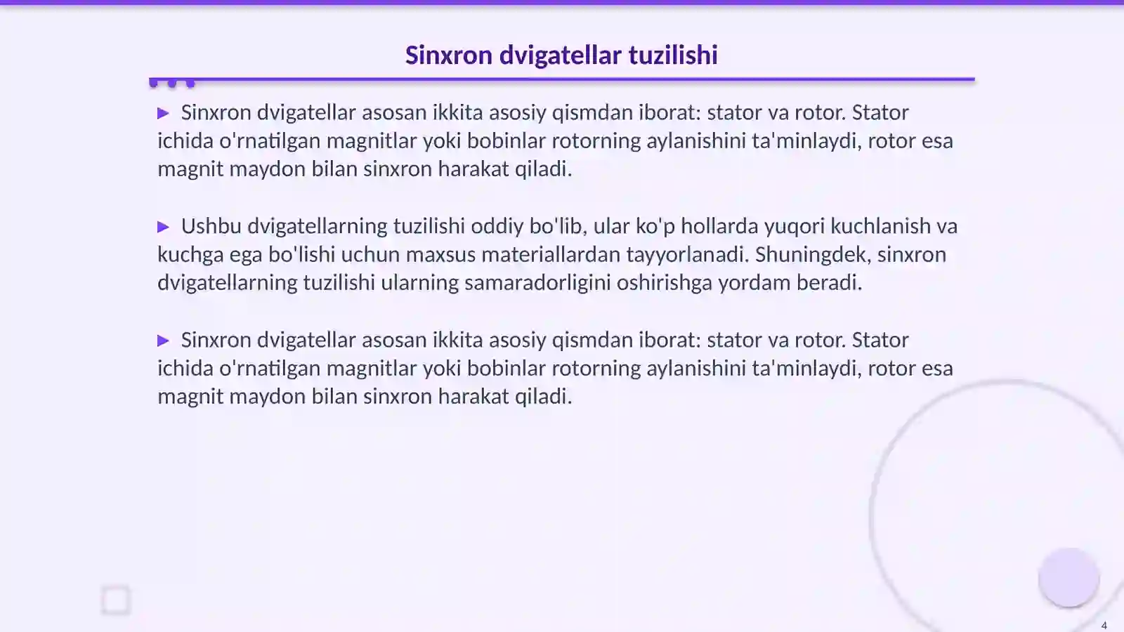 Sinxron dvigatellar 4