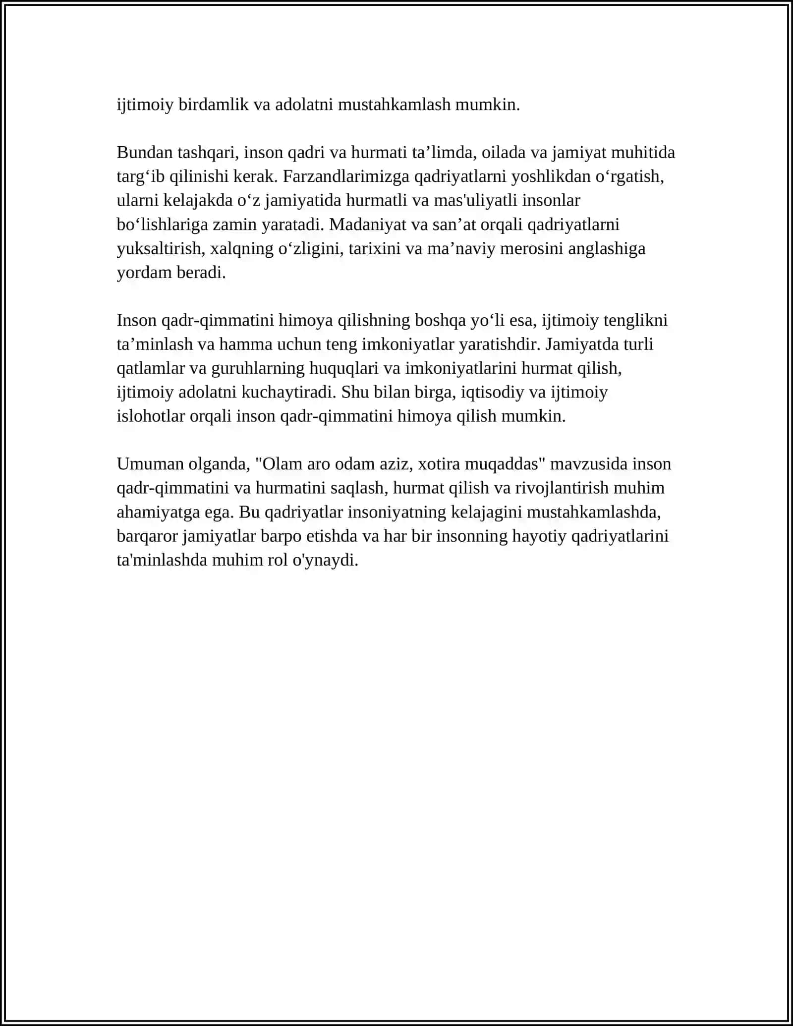 OLAM ARO ODAM AZIZ/XOTIRA MUQADDAS 4