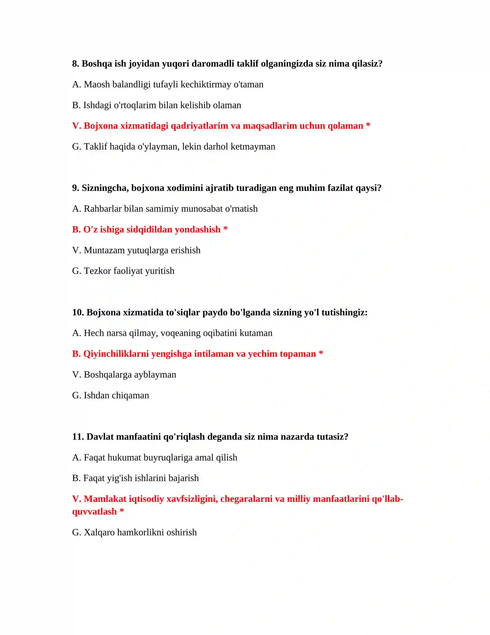 Bojxona qonunchiligi bo‘yicha testlar 4