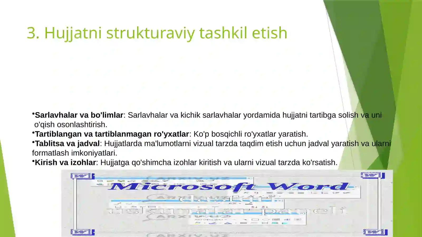 Microsoft Worddasturiningimkoniyatlari 4