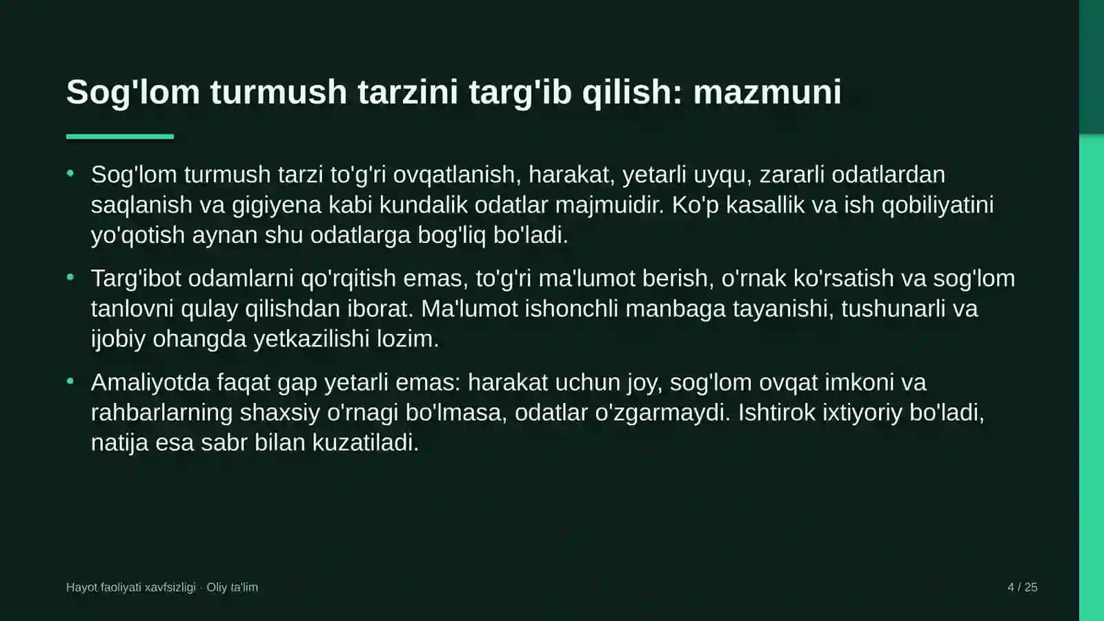 elektron hujjat aylanishi tizimlarida sog'lom turmush tarzini targ'ib qilish 2859 4