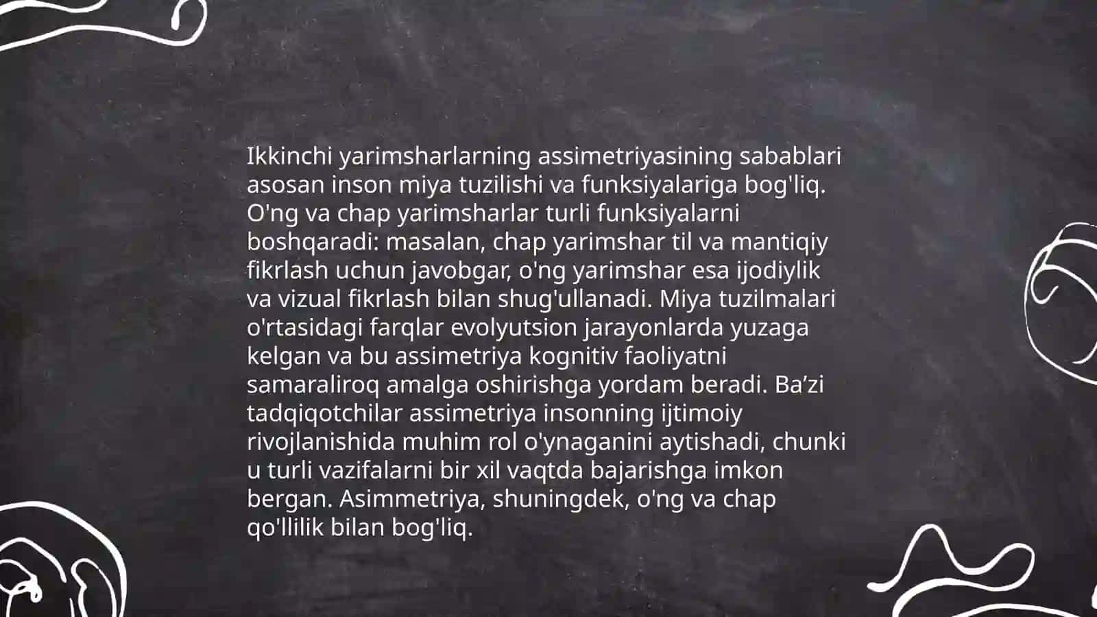 Chapqōllik va Yarimsharlar Assametriyasi 4