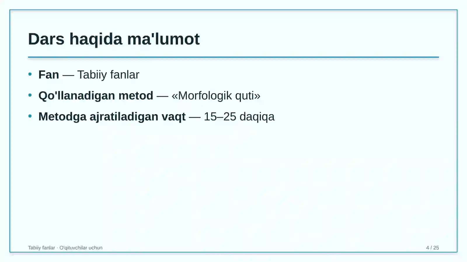 tabiiy fanlar darslarida morfologik quti metodidan foydalanish 3648 4