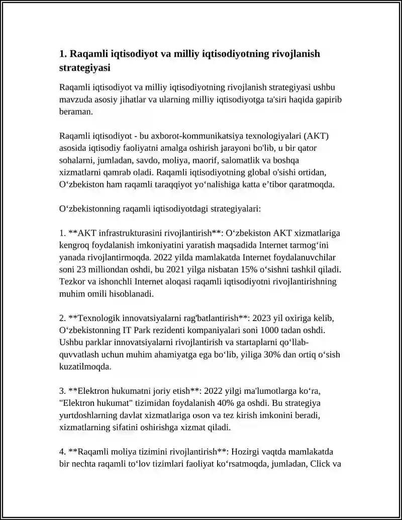 ZAMONAVIY AXBOROT TEXNOLOGIYALARINING MUSTAKIL RESPUBLIKAMIZ XAYOTIDAGI AXAMIYATI VA RIVOJLANISH ISTIKBOLLARI 4