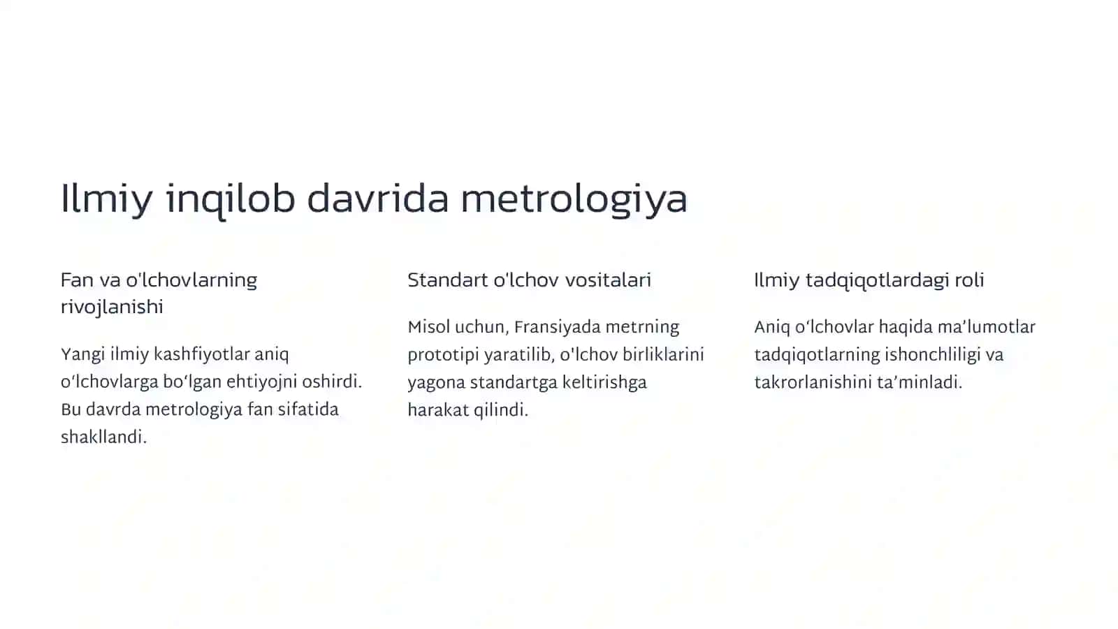 Metrologiya, standartlash va sertifikatsiya fanining rivojlanish tarixi 4