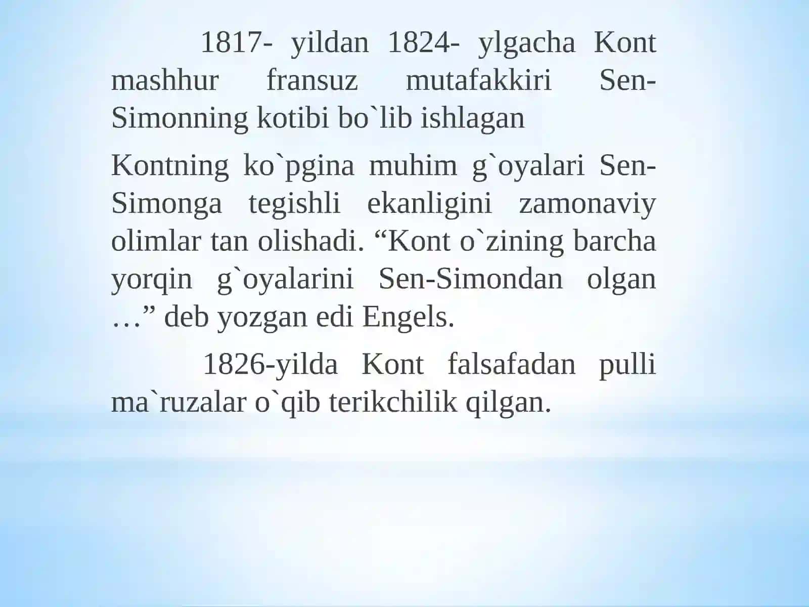 Ogyust   Kontning  “Pozitiv falsafa kursi”asari 4
