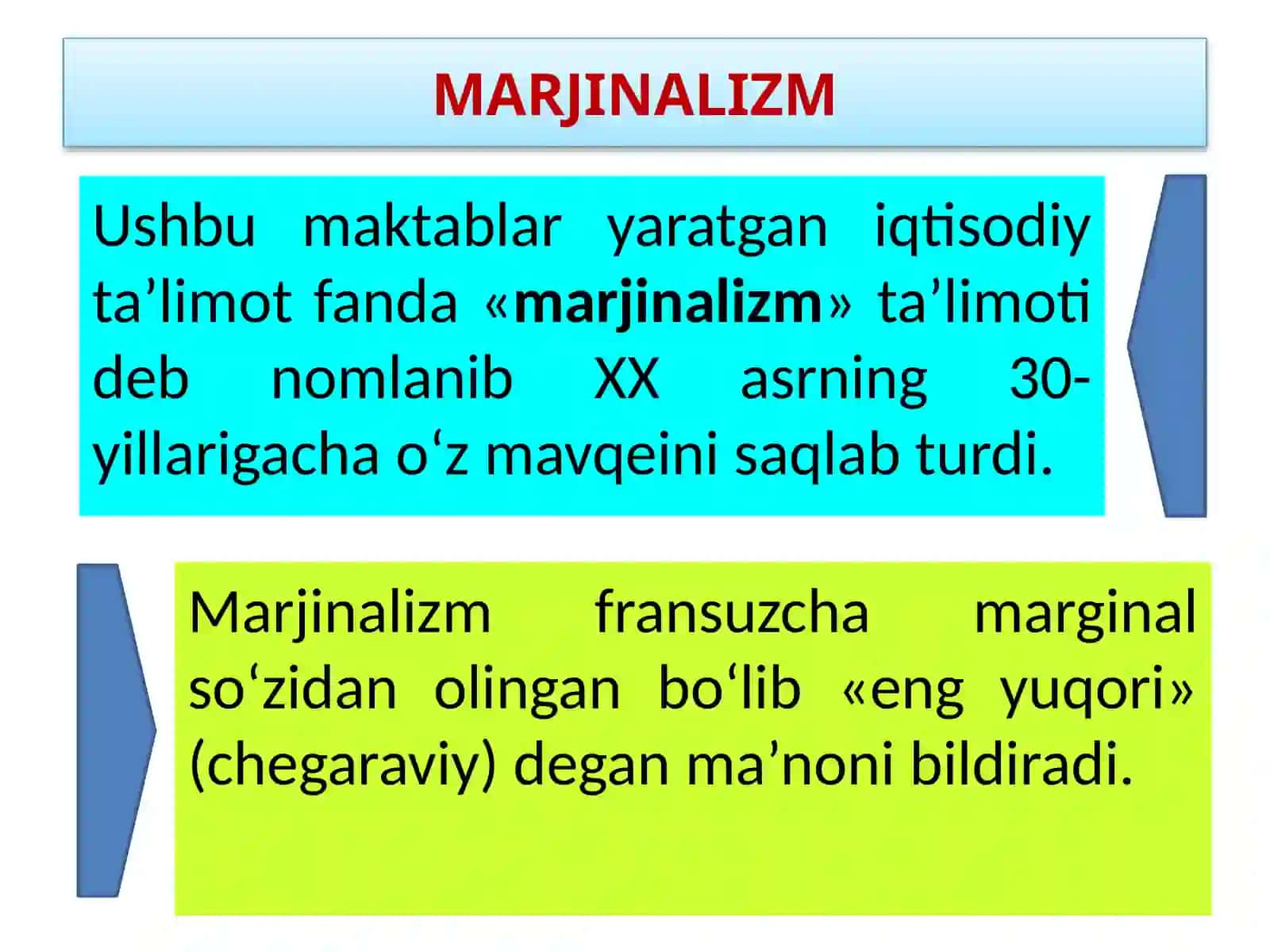 Marjinalizm ta’limoti va neoklassik iqtisodiy maktablar 4