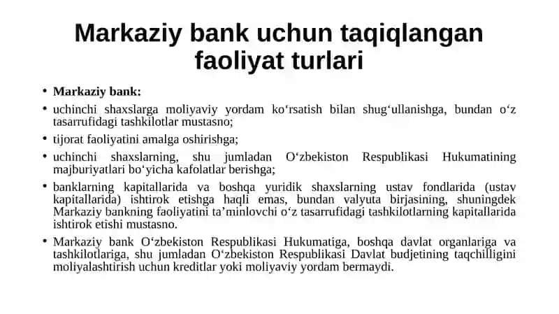 Markaziybank faoliyatining asosiy maqsadlari 4