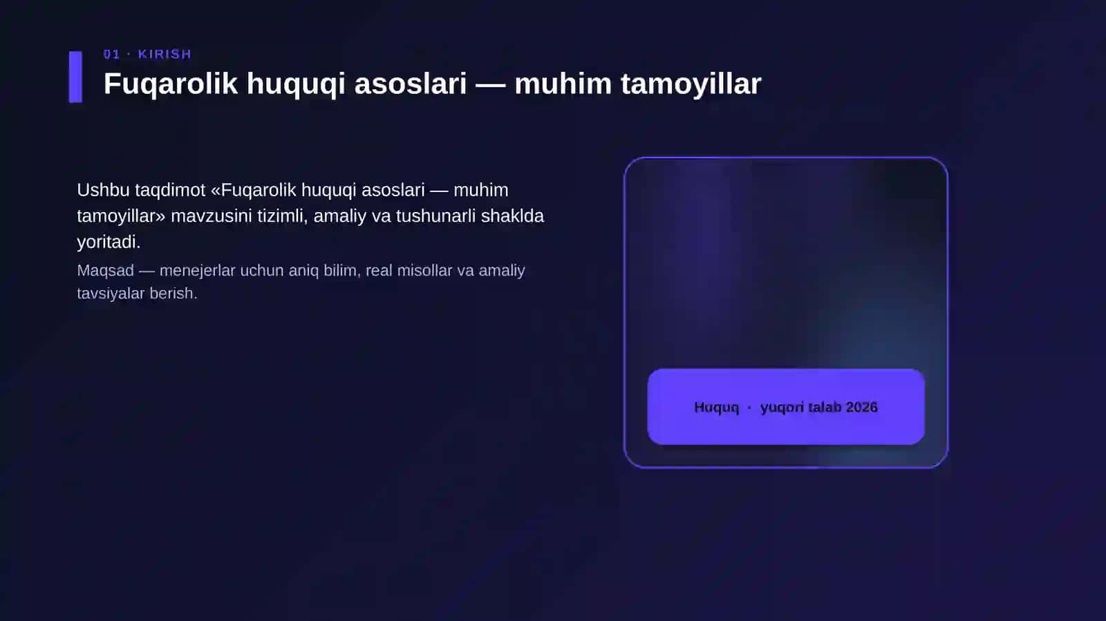 Fuqarolik huquqi asoslari - muhim tamoyillar 4