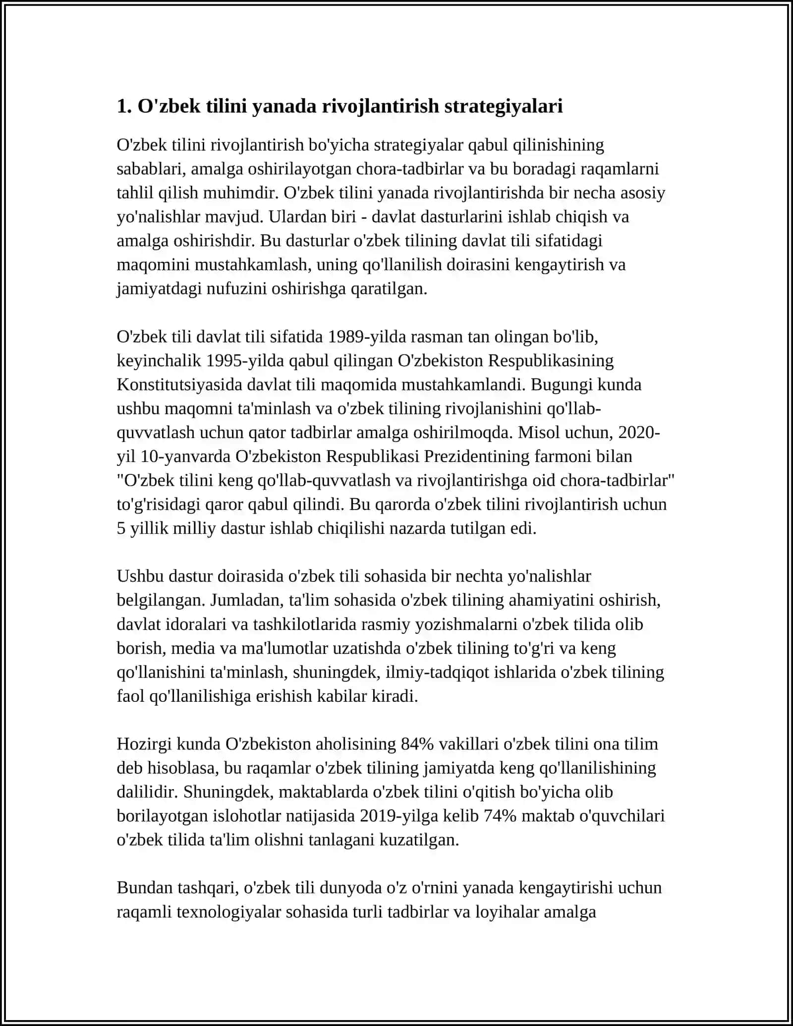 O'zbek Tilini Rivojlantirish va Til Siyosatini Takomillashtirish Konsepsiyasi 4