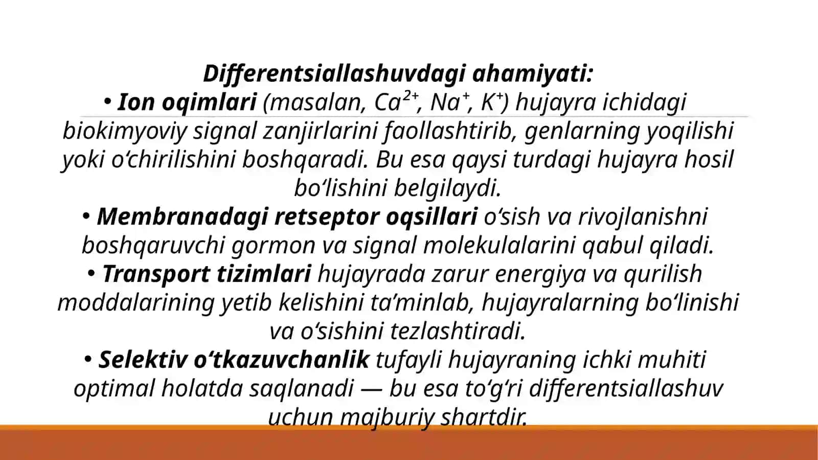 Hujayra membranasi tuzilishi va transport jarayonlari 4