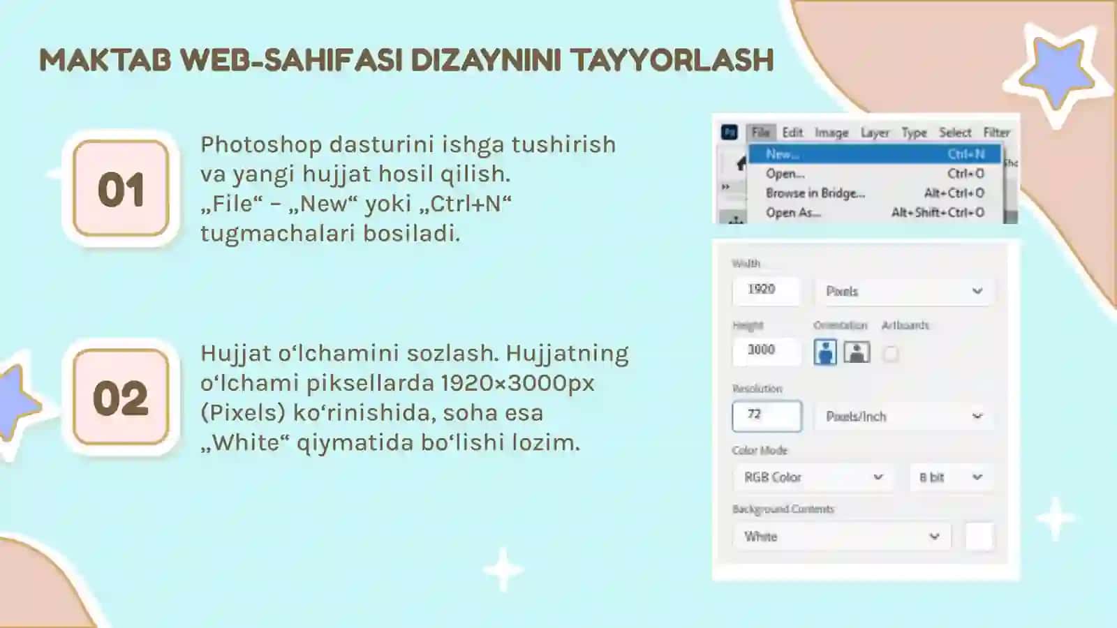 AMALIY FAOLIYAT. SAHIFA DIZAYNINI YARATISH 4