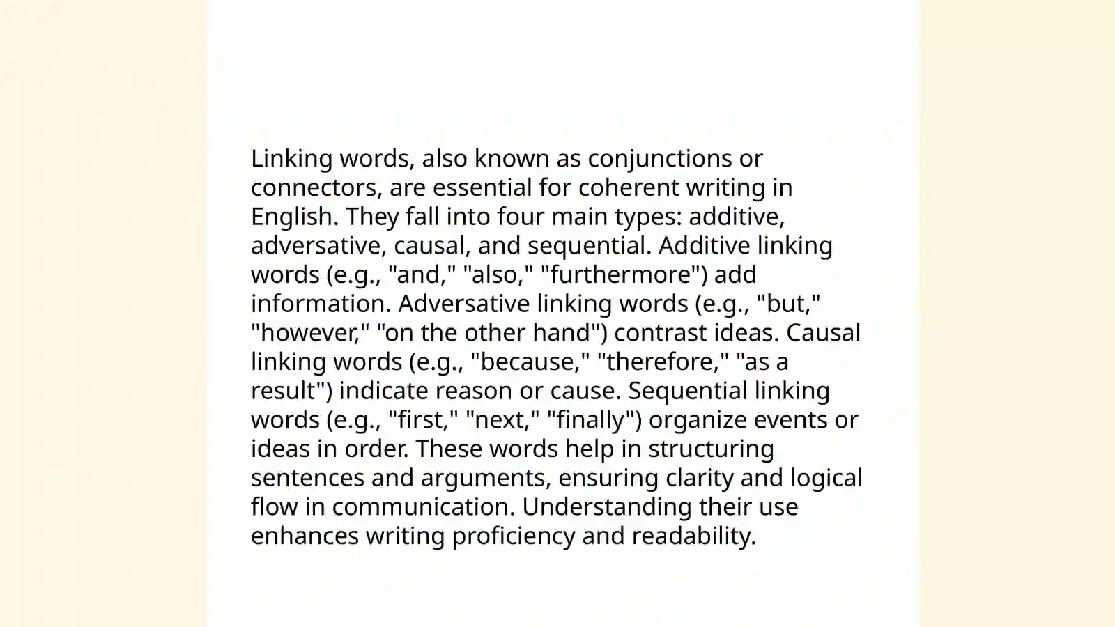 Linking words.Phrasal verbs 4