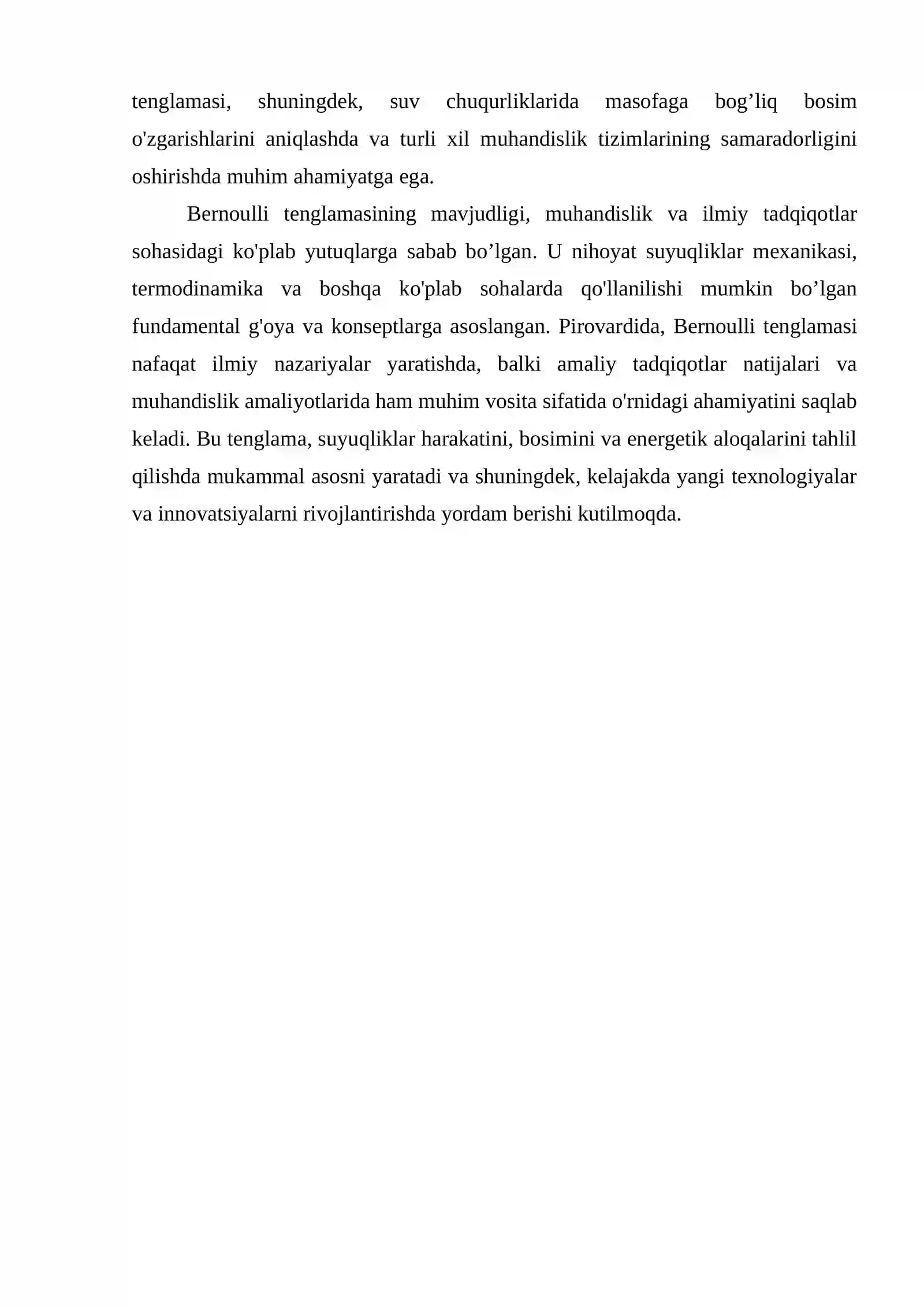 BERNULLI TENGLAMASI 4