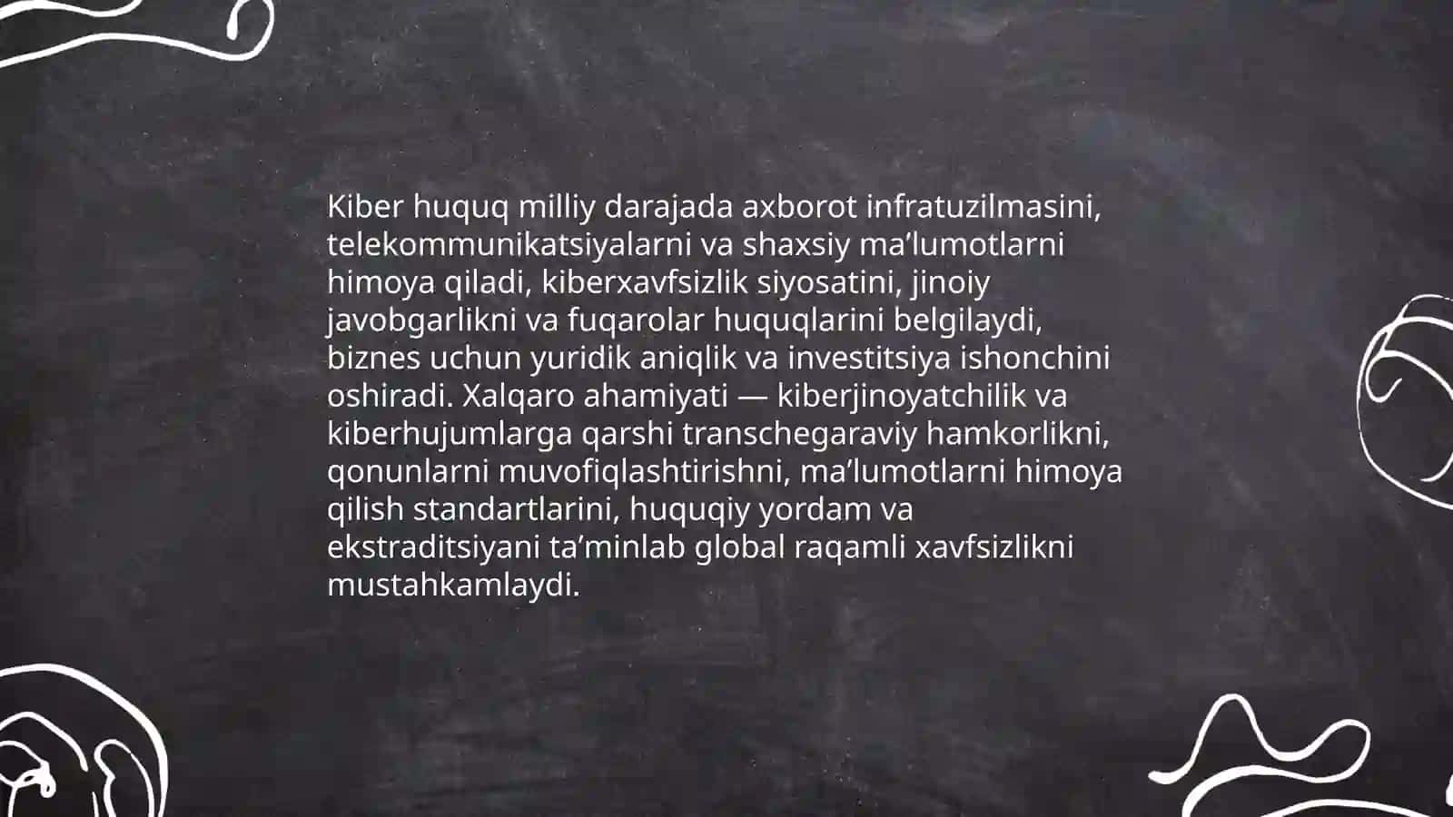 Kiber huquqning ahamiyati va xalqaro meyorlar 4