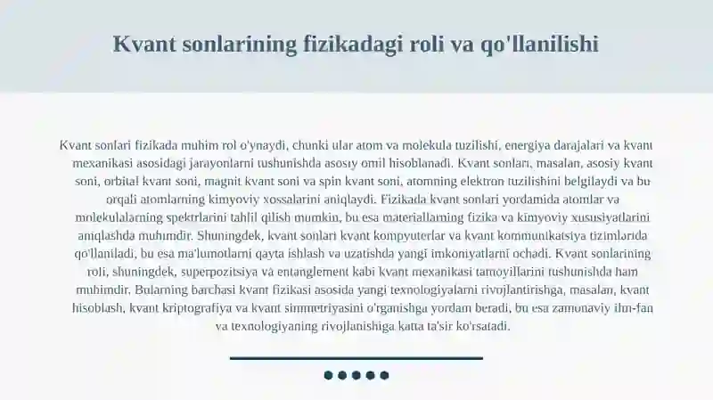 Kvant sonlari 4