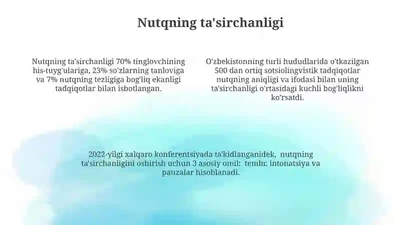 Nutqning aniqligi ifodaliligi va ta'sirchanligi 4