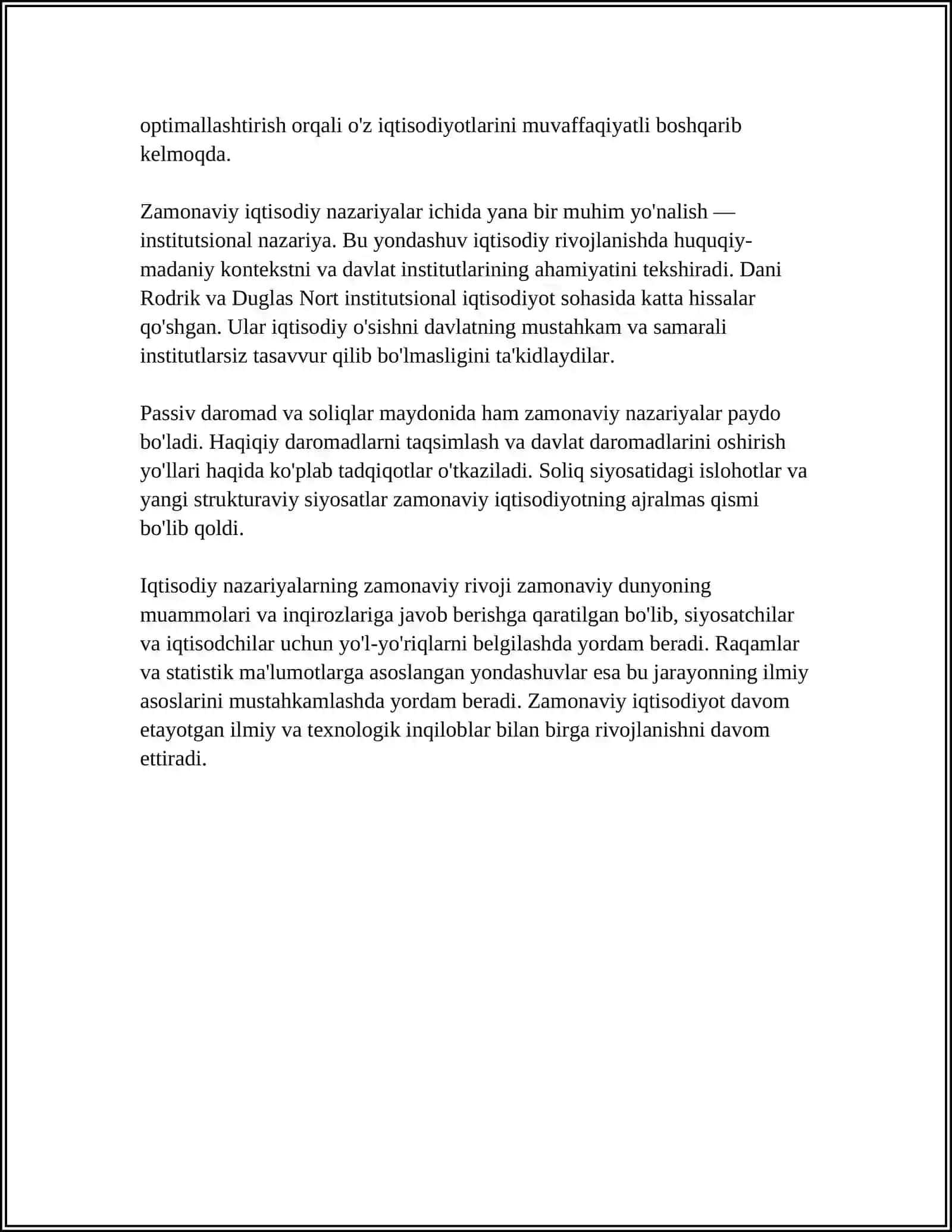 HOZIRGI ZAMON IQTISODIY QARASHLAR EVOLYUTSIYASI 4