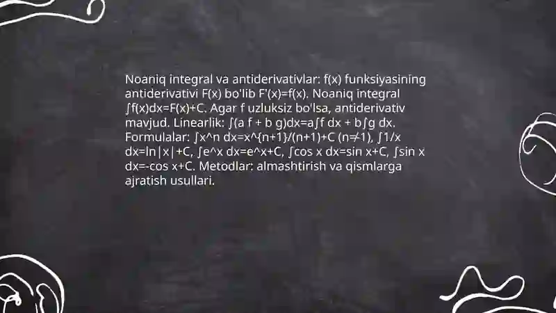 Integral va uning tatbiqlarini o'rgatish metodikasi 4