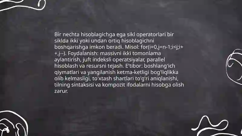 Ichma-ich sikl operatorlari 4