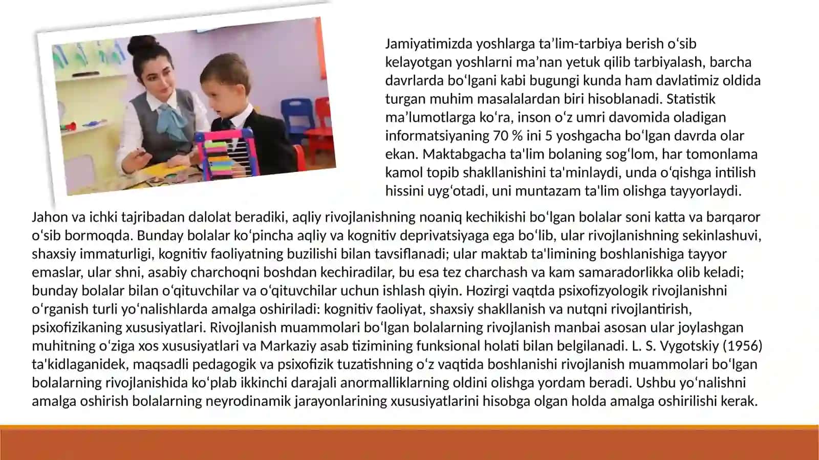 Dastlabki maktab bosqichidan og'iron bolalarning psixologik moslashuvi 4