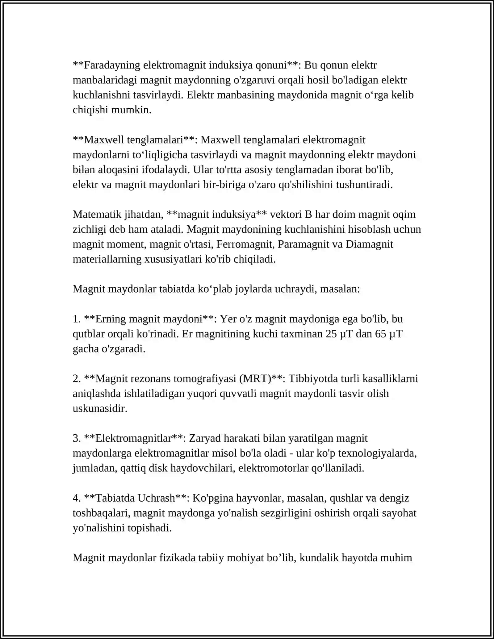 MODDALARNING MAGNIT XUSUSIYATLARI 4