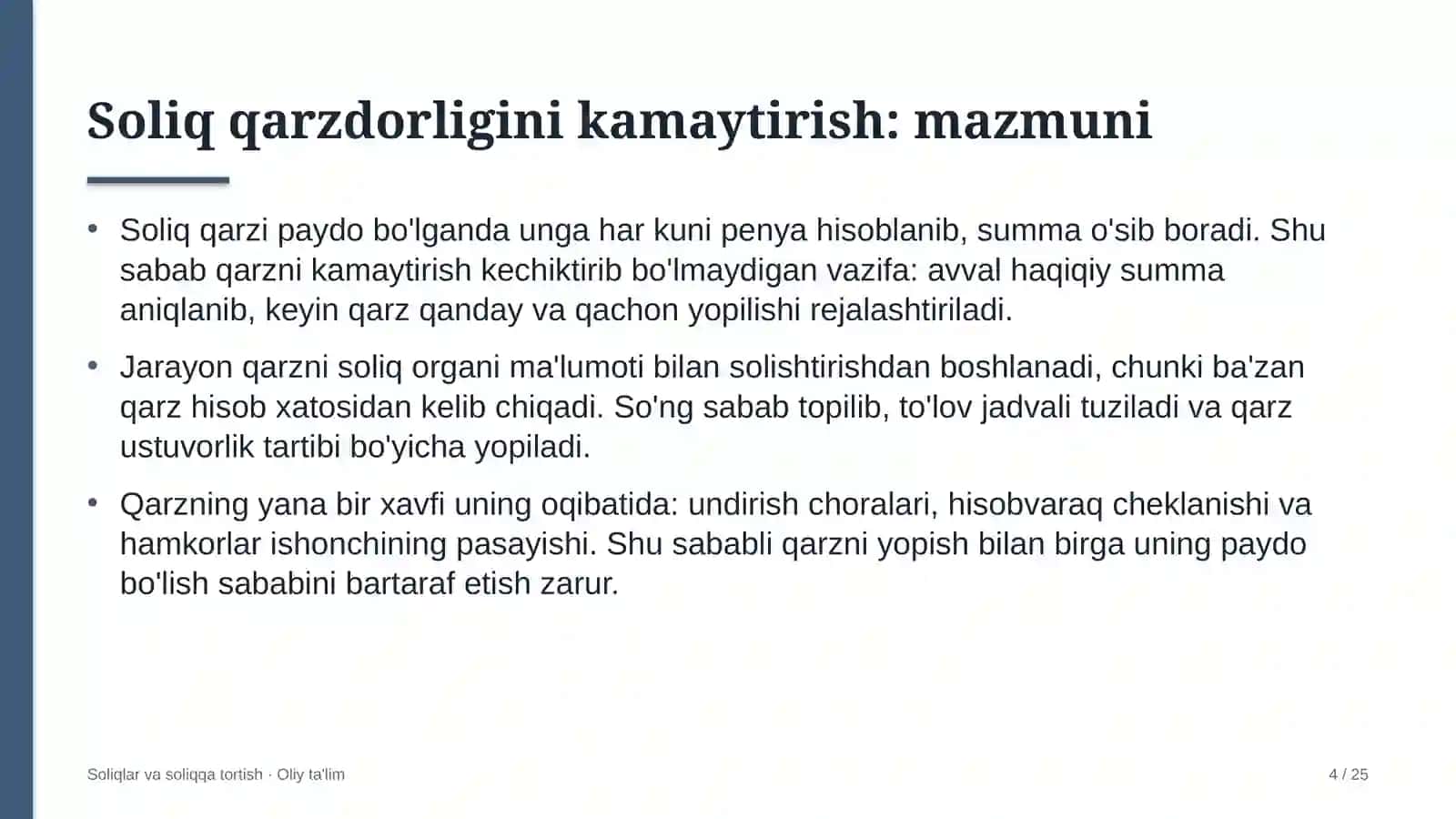 fintex kompaniyalarida soliq qarzdorligini kamaytirish 5967 4