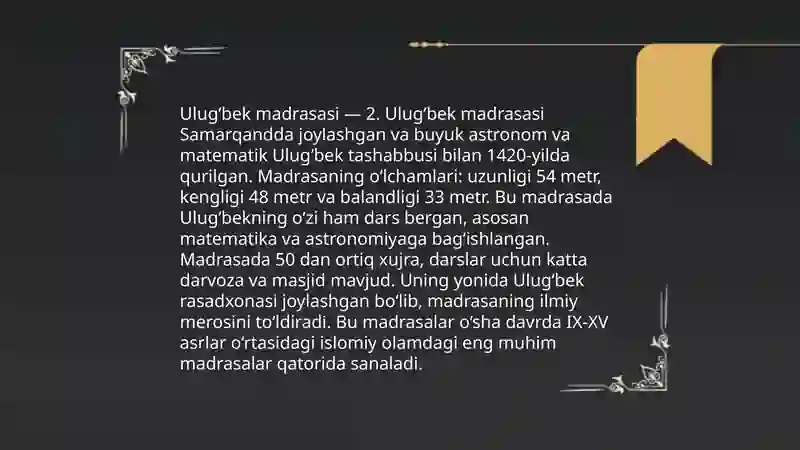 Ulugʻbekning hayoti 4