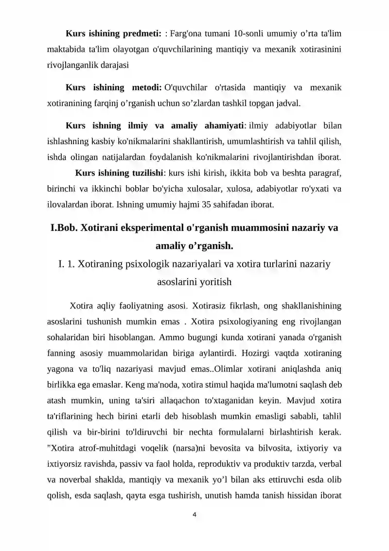 Xotirani eksperimental o’rganish 4