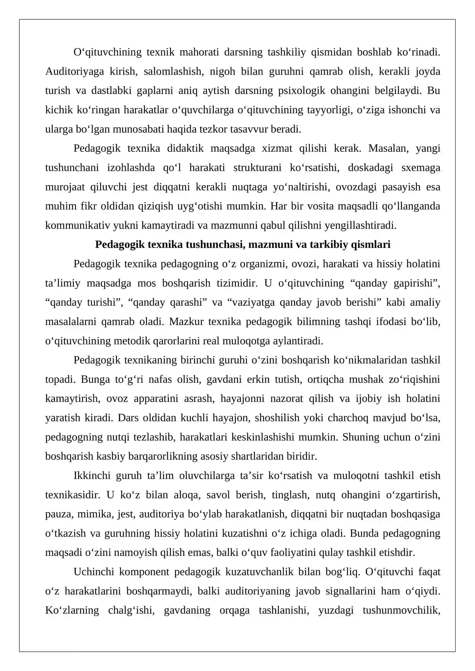Pedagogik texnika: mimika, pantomimika, jest. Nutq texnikasi. Pedagogik etika va etiket 4