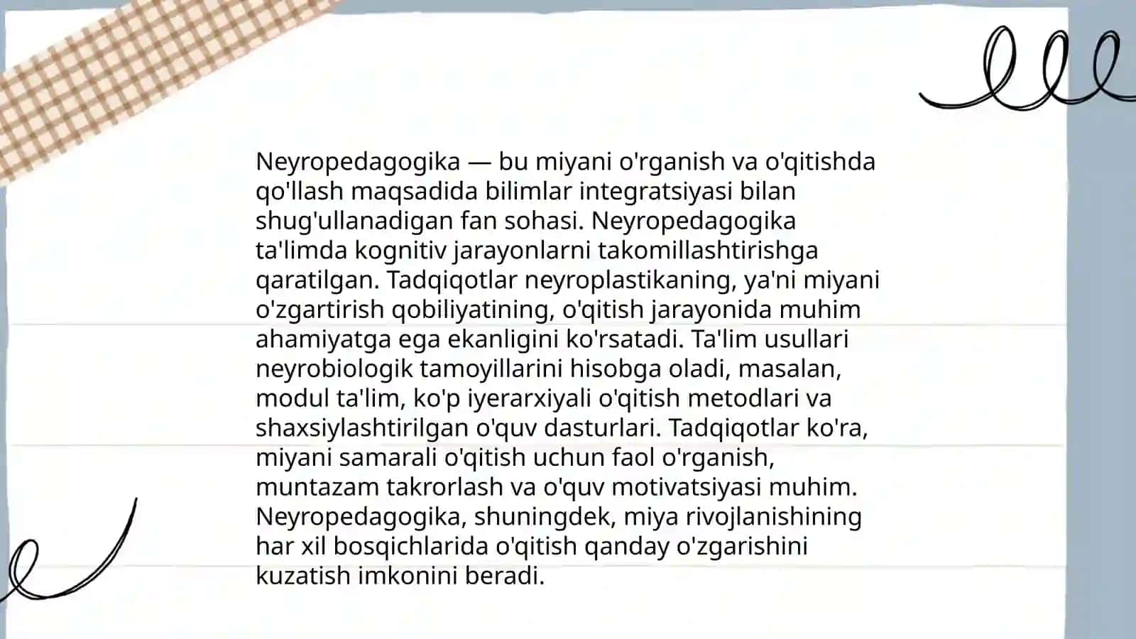 Neyropedagogikada "Binar ma'ruza Methodist" 4