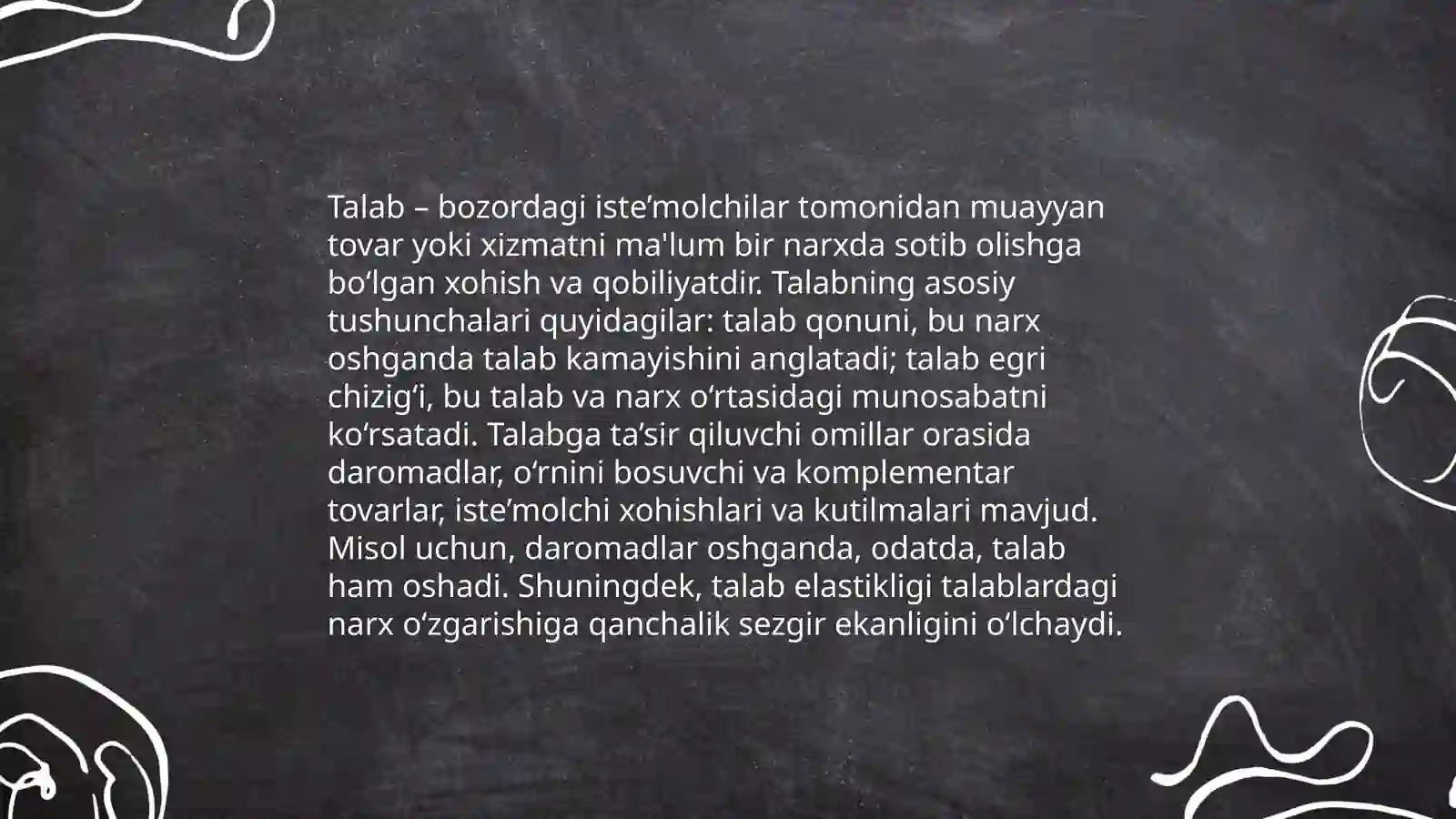 Bozor muozanati, talab va taklif 4