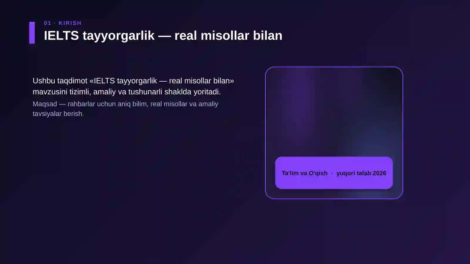 IELTS tayyorgarlik — real misollar bilan 4