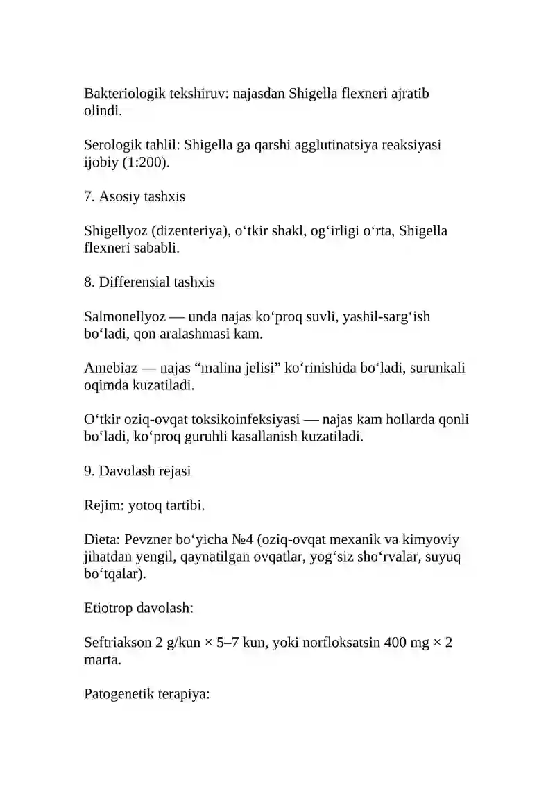 Shigelyoz kasallik tarixi 4