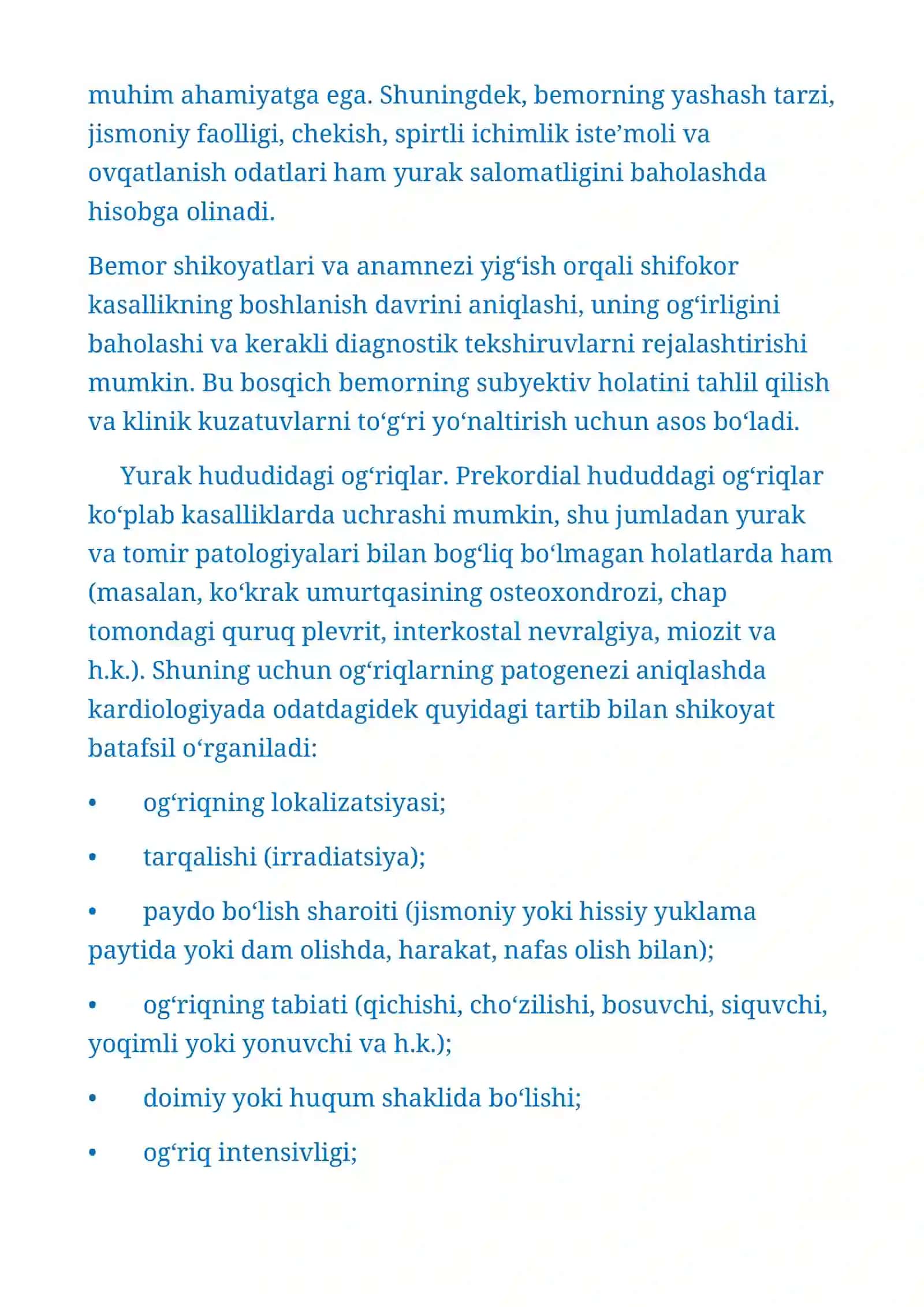 REFERRATI "Yurak qon-tomir kasalligi bilan bemorlarni tekshirish usullari. Yurak perkussiyasi" 4