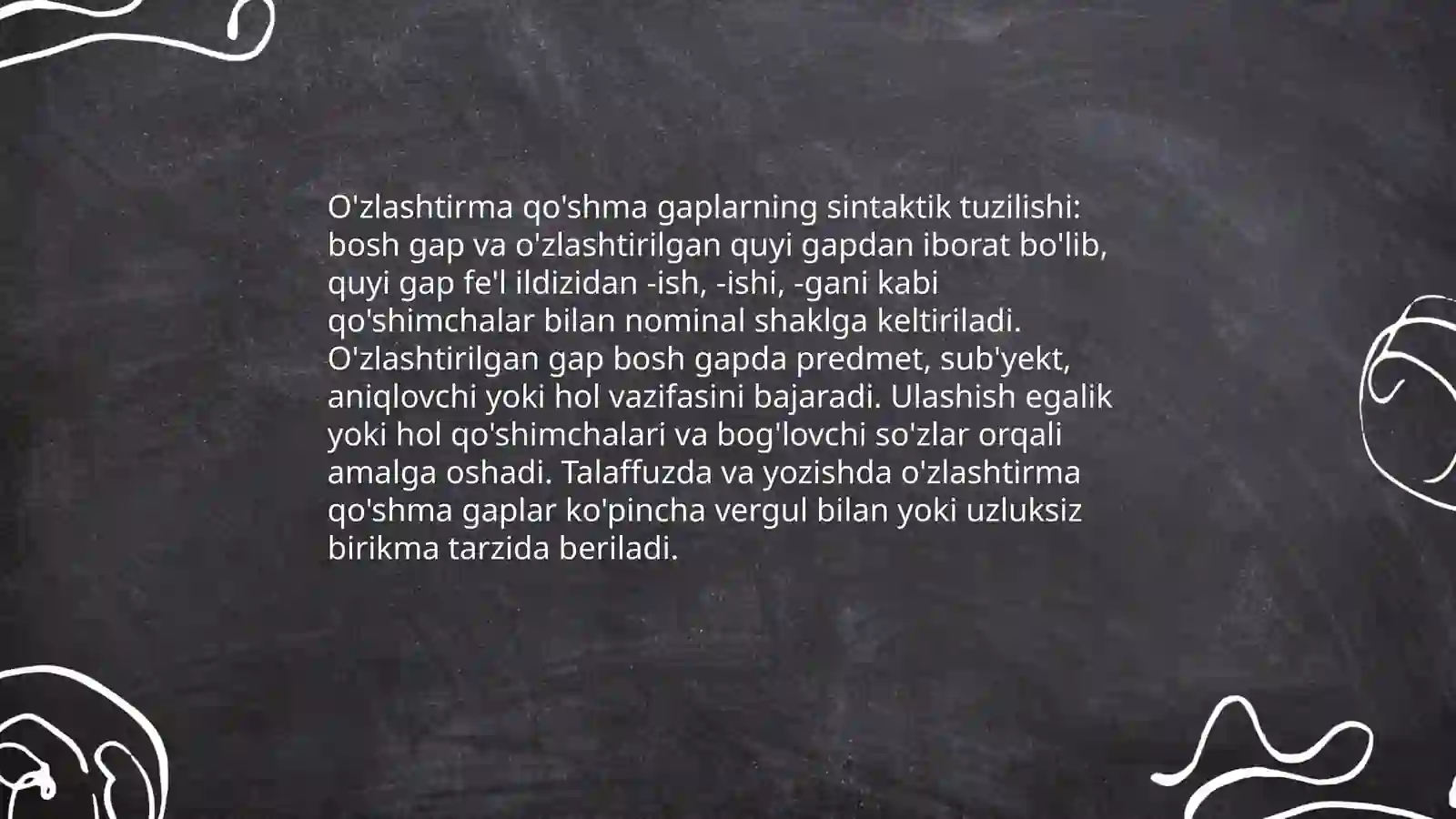 O'zlashtirma qo'shma gaplar 4