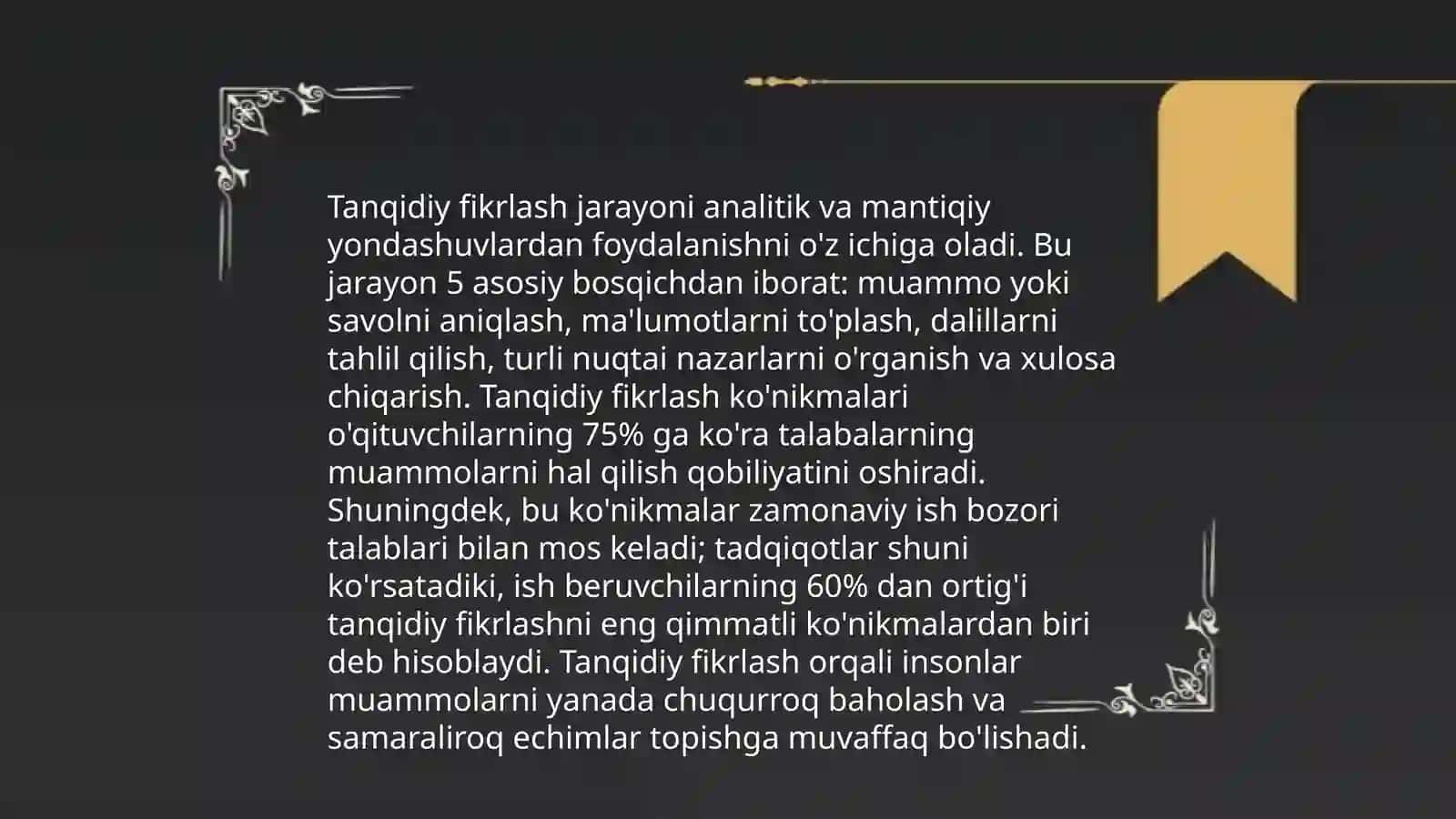 Tanqidiy va ijodiy fikrlash 4
