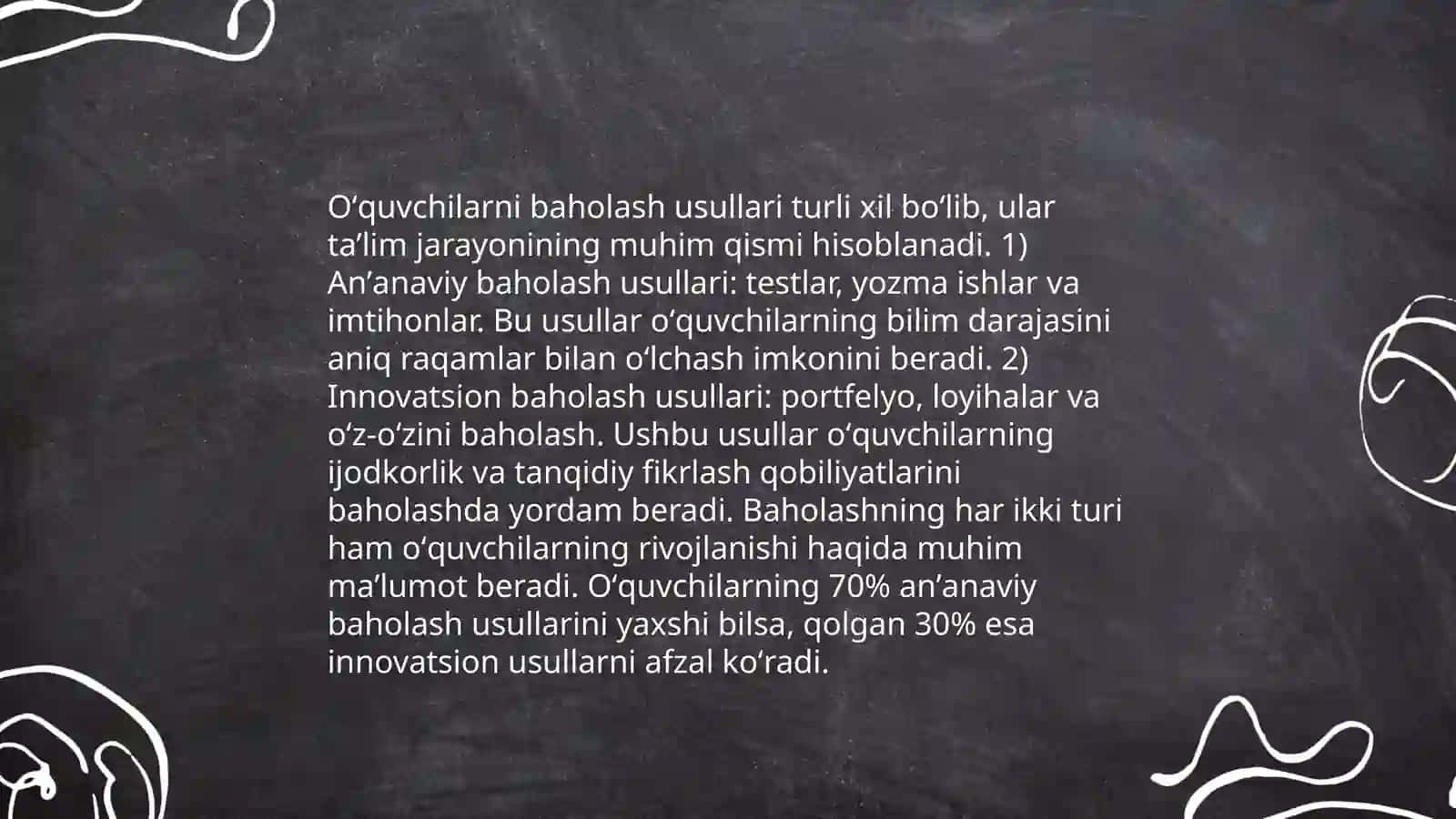 Oʻquvchilarning bilim, koʻnikma va malakalarini baholashning reyting tizimi 4