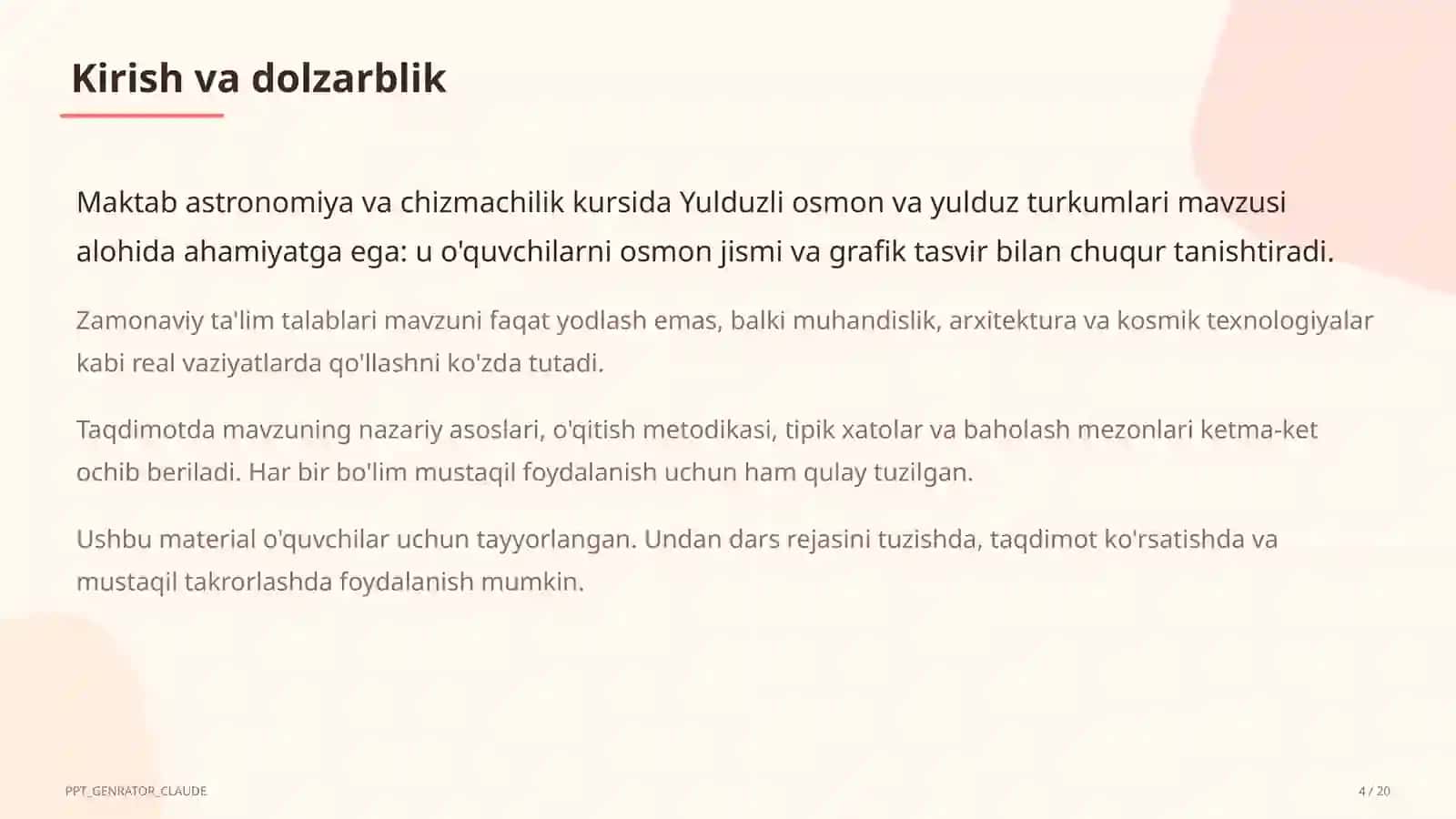Yulduzli osmon va yulduz turkumlari (8-sinf) 4