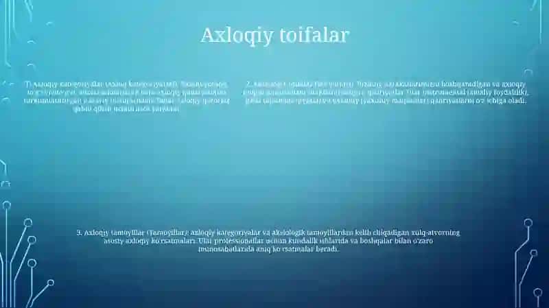 Axloq Kategoriyalari, Me'Yorlari Va Tamoyillarini Kasbiy Faoliyatdagi O'Rni. 4