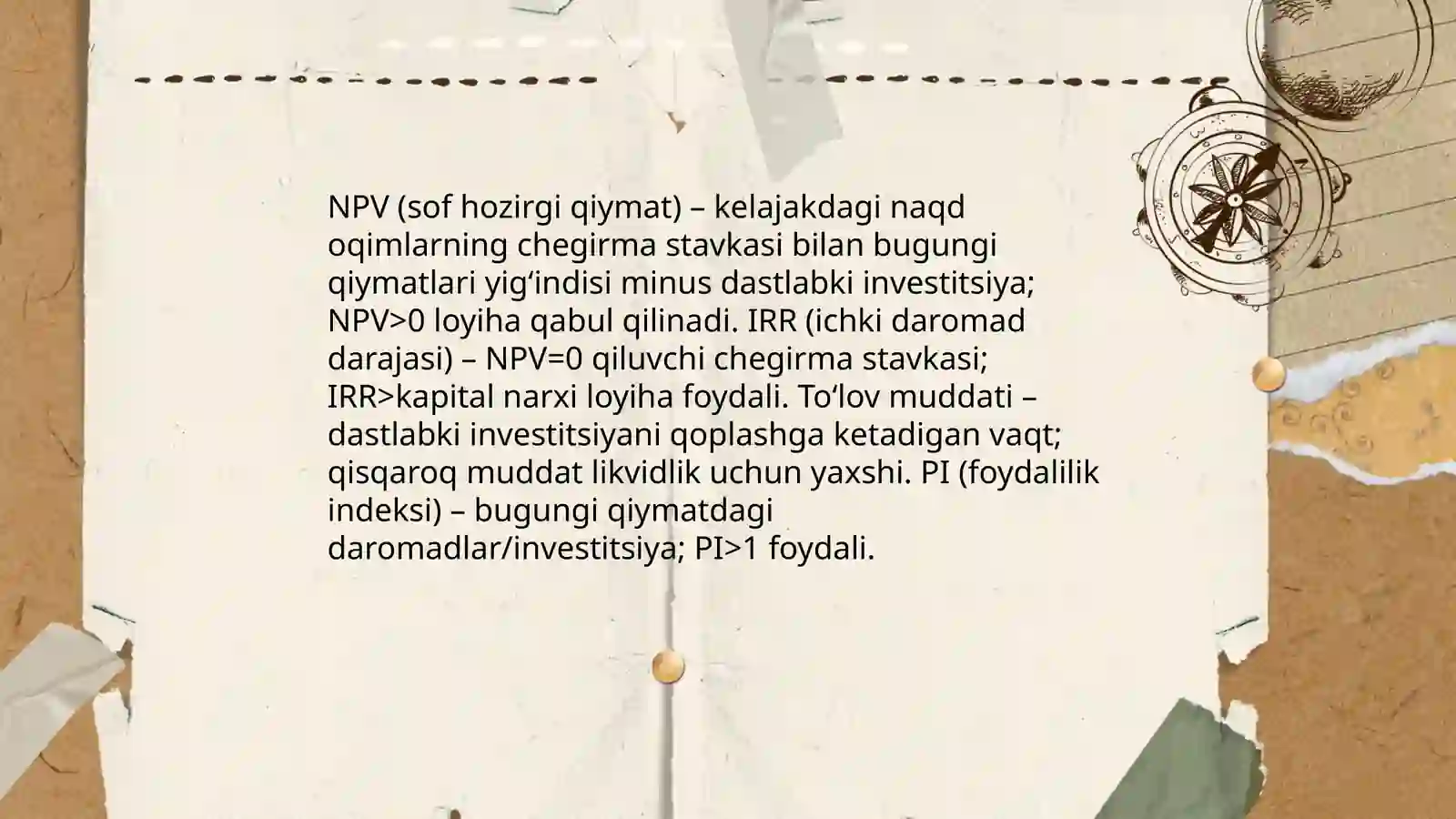 Kapital qoʻyilmalar byudjetini shakllantirish va opsionlarni baholash 4