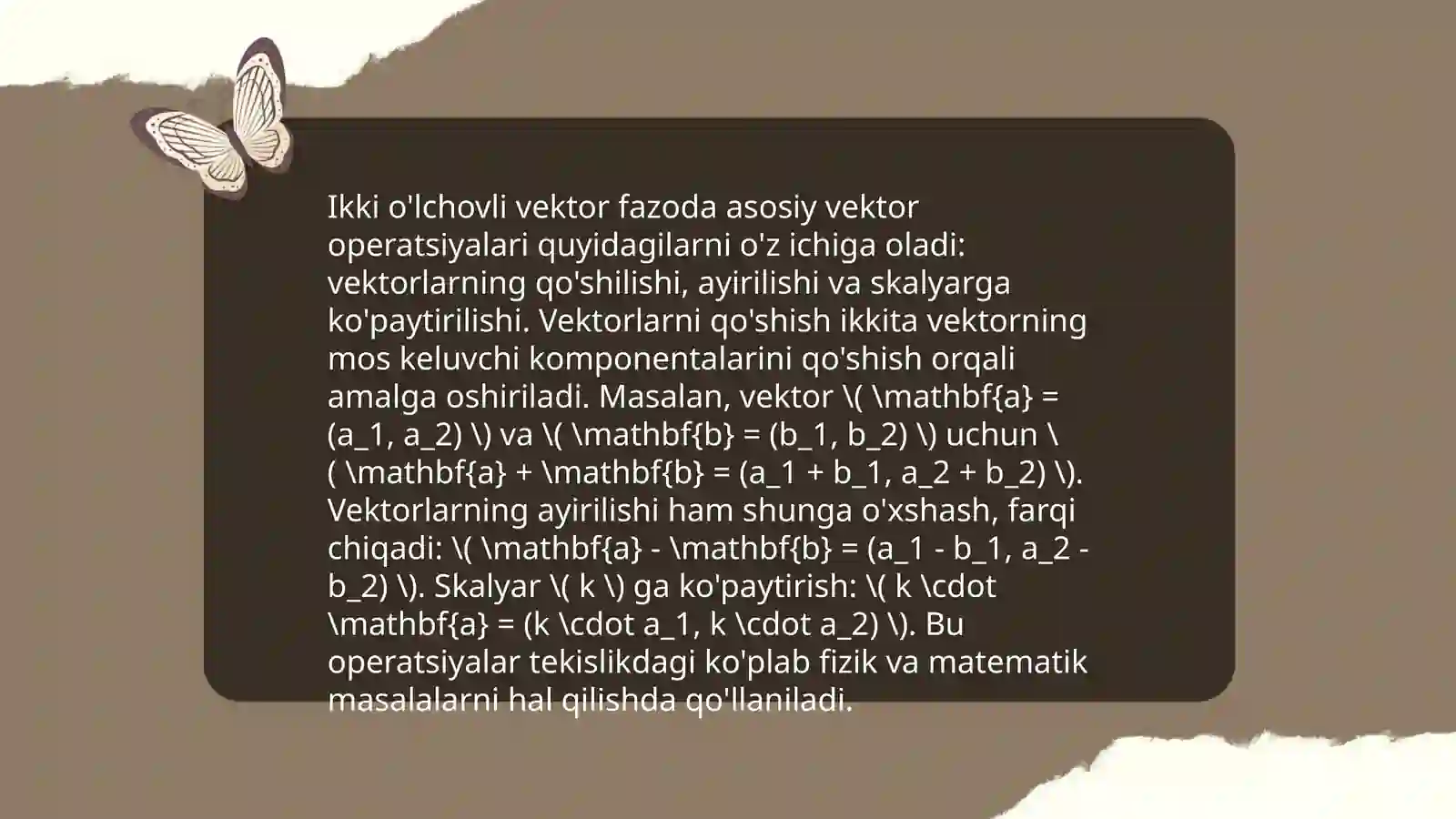 n-o'lchovli vektor fazo. Chiziqli bog'liqlik. Bir jinsli tenglamalar sistemasi 4