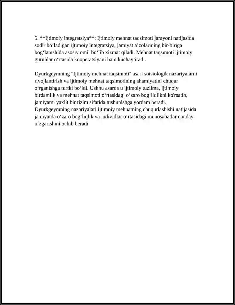 SOTSIOLOK DYURKGEYMNING “IJTIMOIY MEHNAT TAQSIMOTI” ASARI (1893) 4