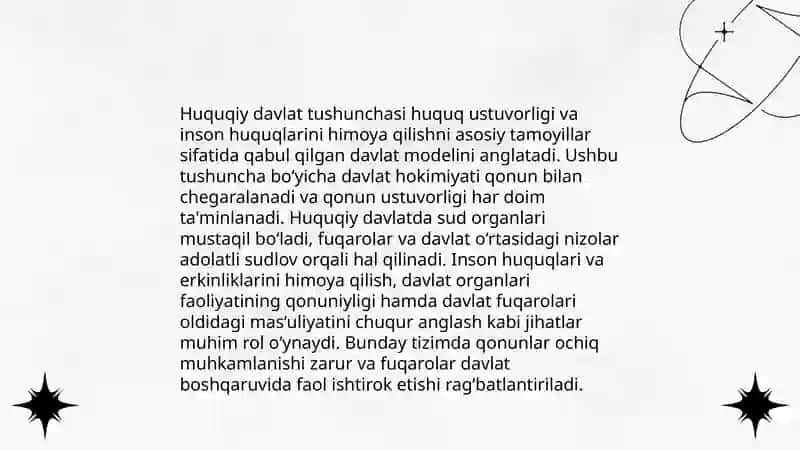 Konistitutsiya va qonunning ustunligi. Huquq ustuvorligi va konistitutsiyang ustunligi 4