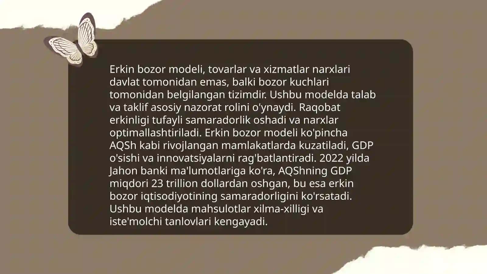 Bozor iqtisodiyoti modellari 4