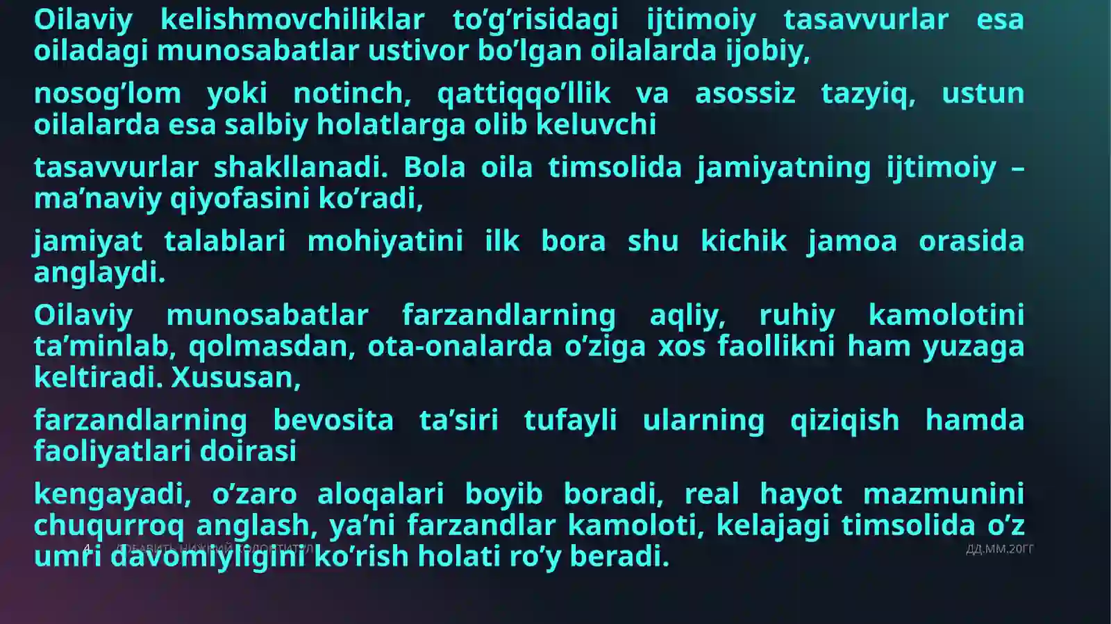 Oilada bola tarbiyasi! 4