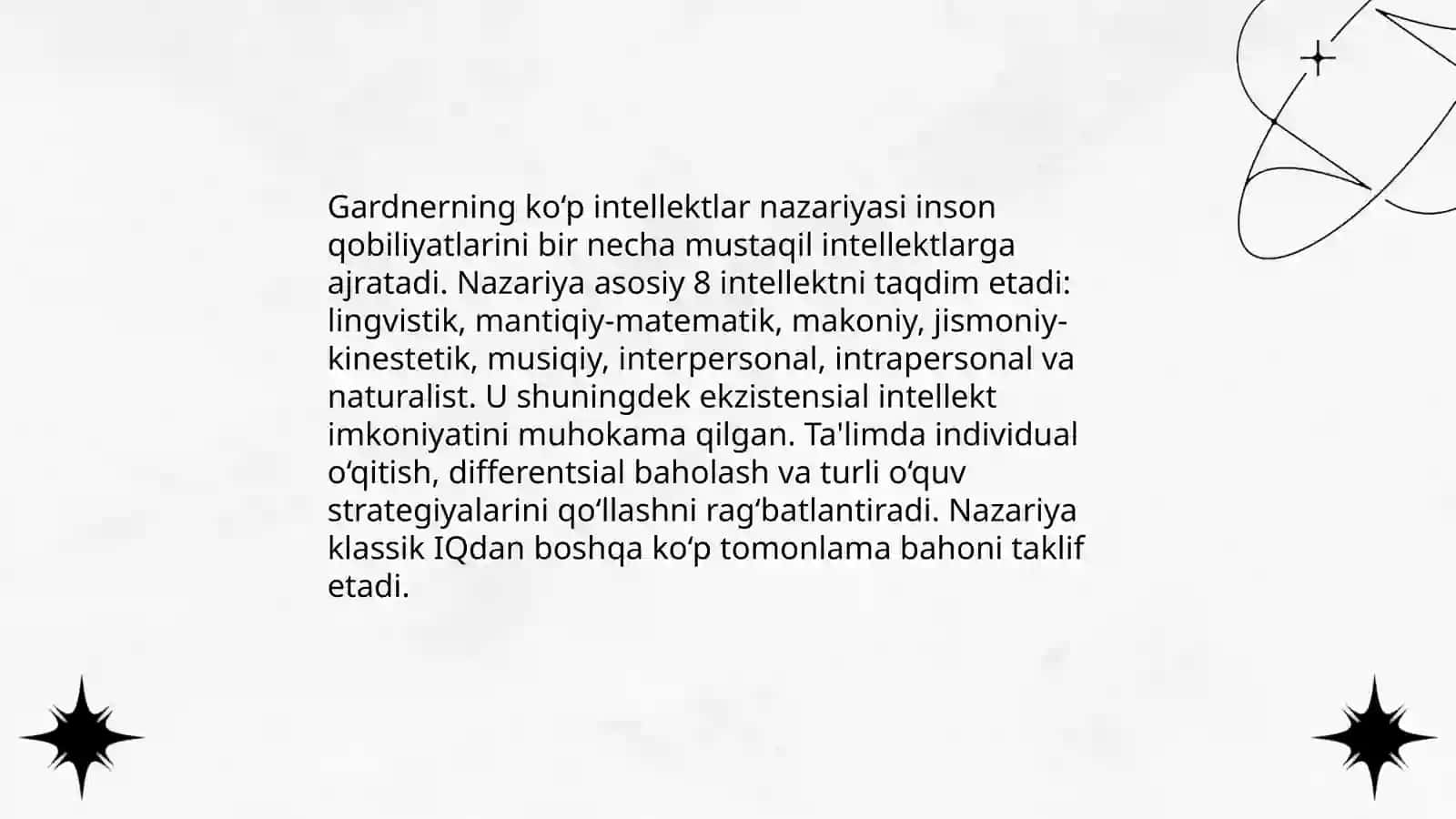 Intellekt va kreativlik nazariyalari 4