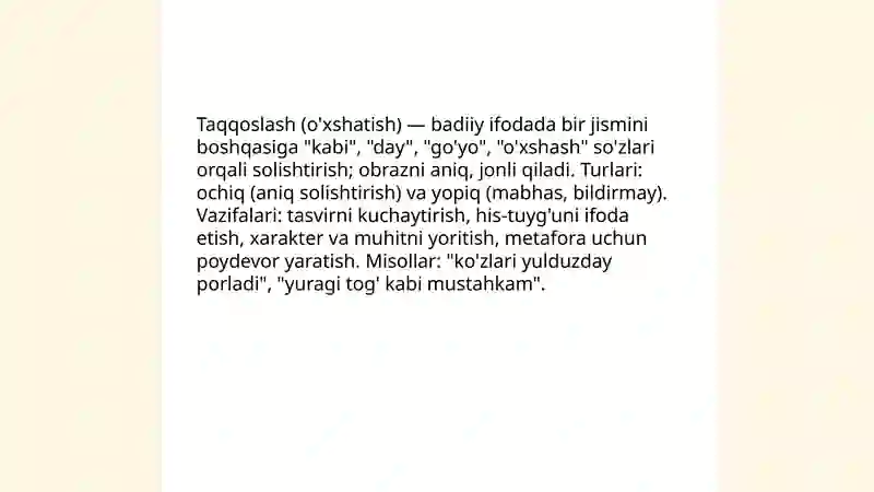 Badiiy tasvir va ifoda vositalari 4