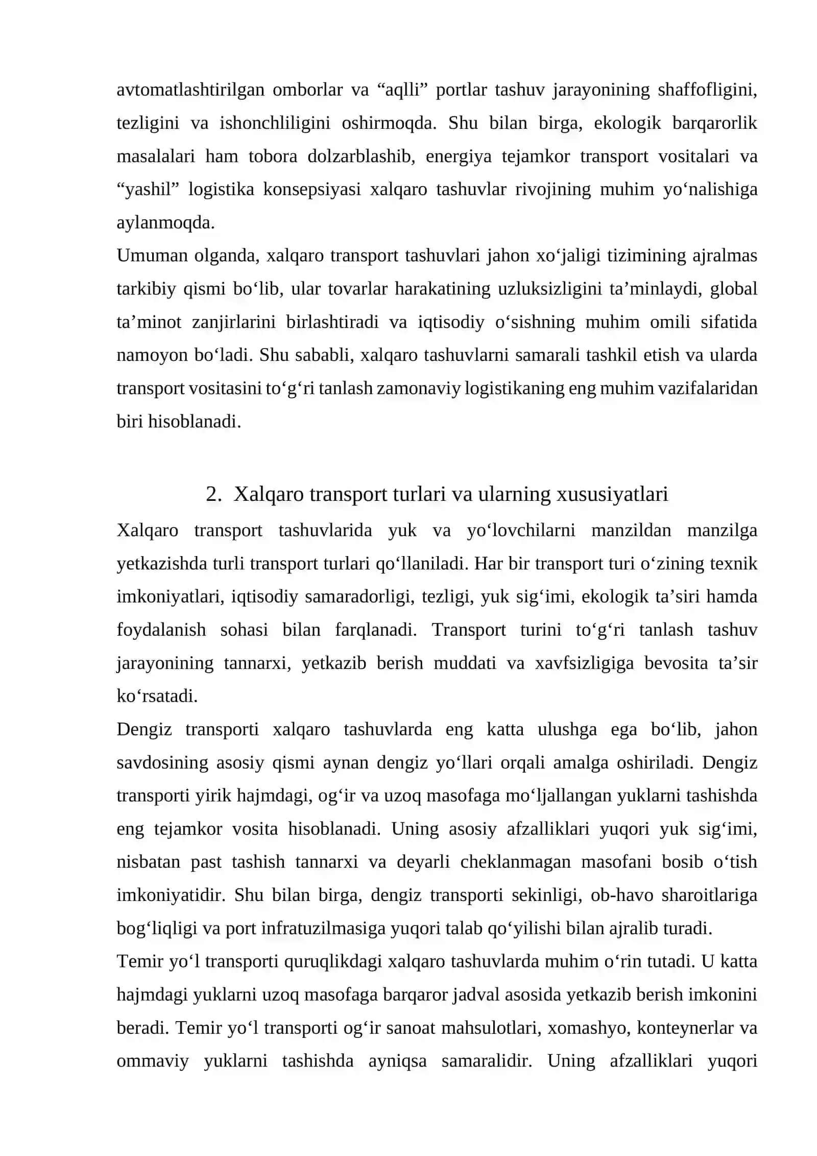 Xalqaro transport tashuvlarida transport vositasini tanlash 4
