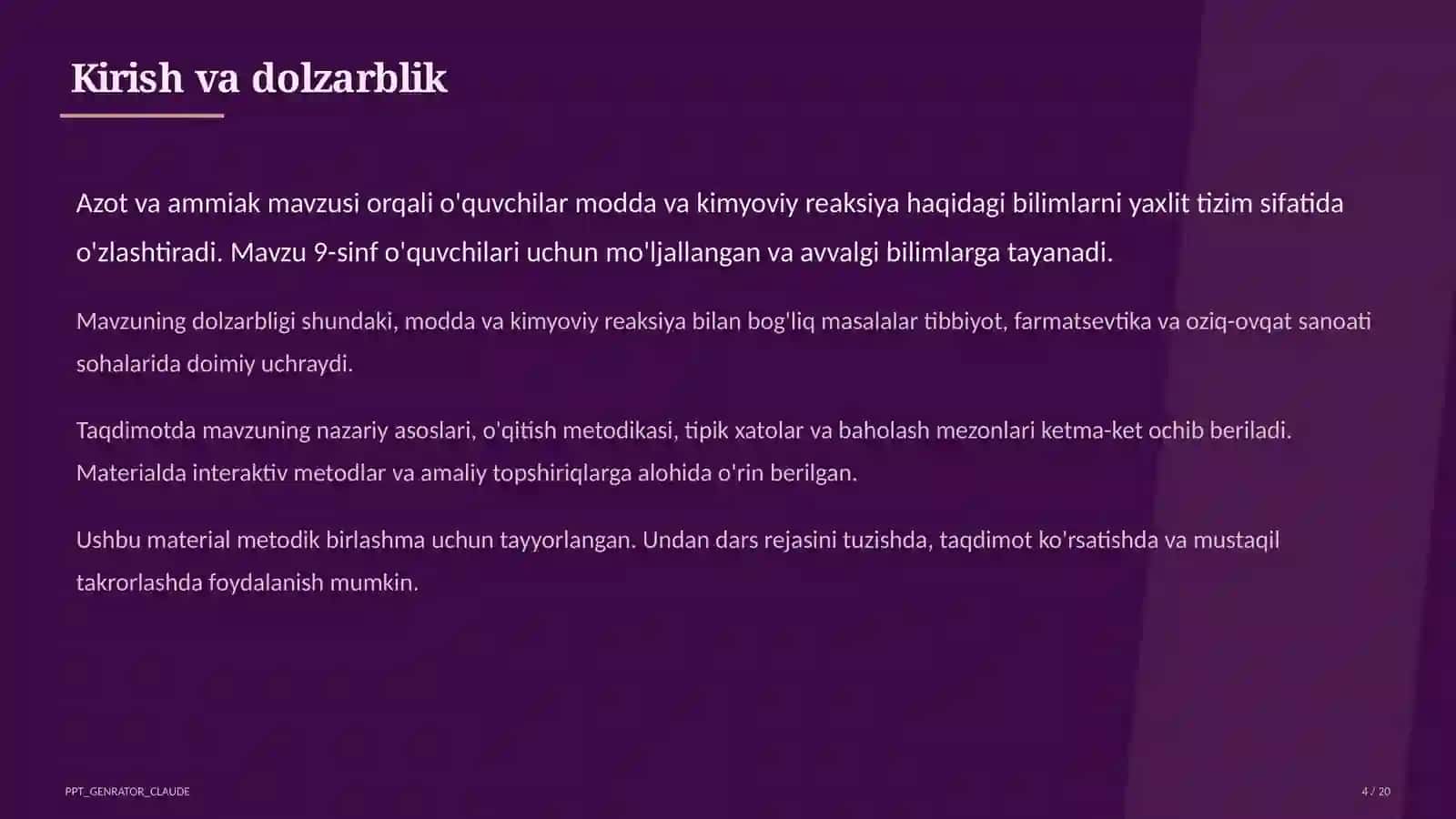 Azot va ammiak (9-sinf) 2